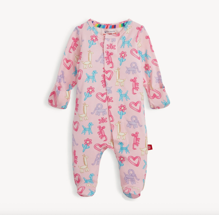 Magnetic Me Modal Footie: Pink Party Animal Glow in the Dark