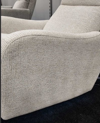 Heritage Living Quinn Power Recliner with Power Headrest, Lumbar Support & Wood Base