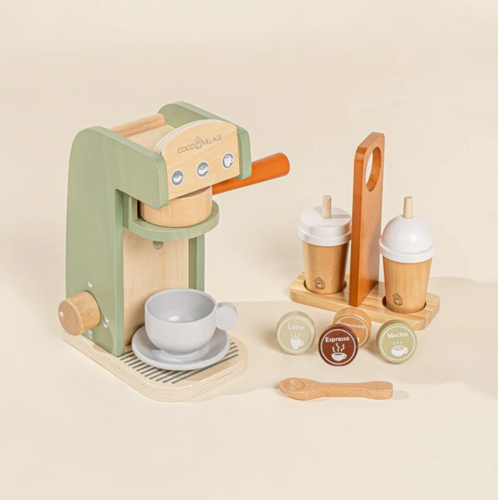 Coco Village Wooden Coffee Maker Set