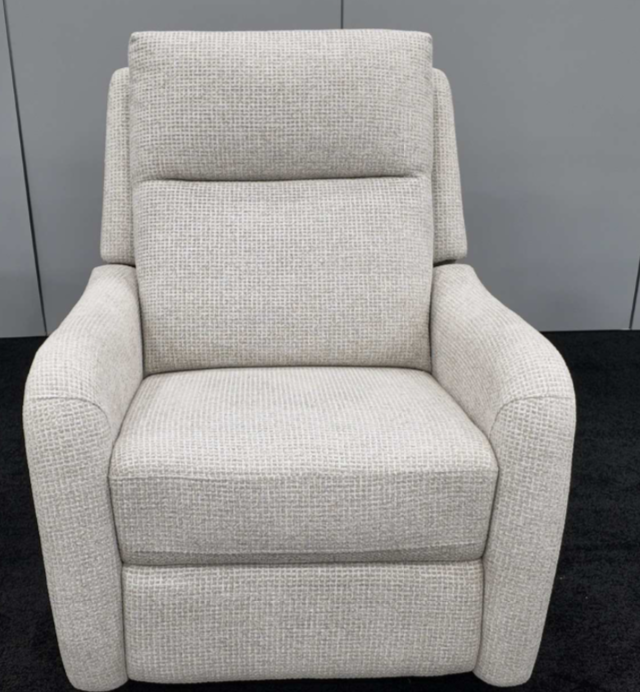 Heritage Living Quinn Power Recliner with Power Headrest, Lumbar Support & Wood Base