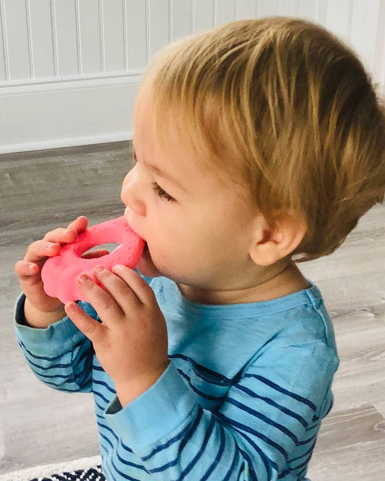 Lanco-Toys Strawberry Teether - 100% Pure Natural Rubber