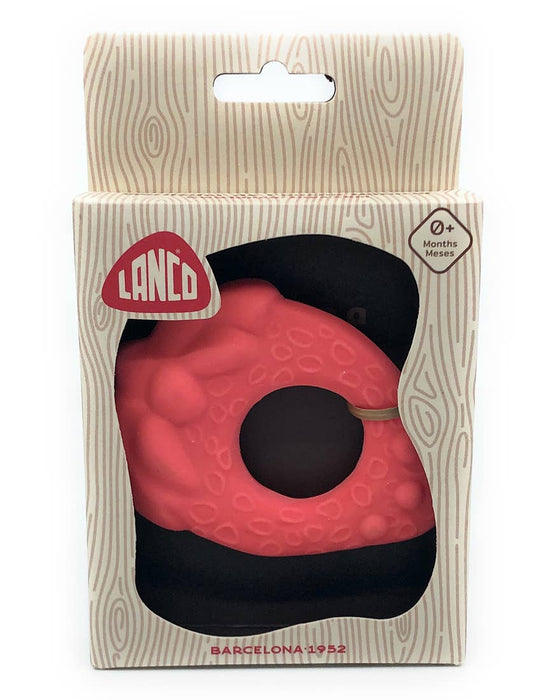 Lanco-Toys Strawberry Teether - 100% Pure Natural Rubber