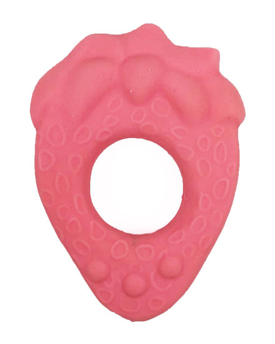 Lanco-Toys Strawberry Teether - 100% Pure Natural Rubber