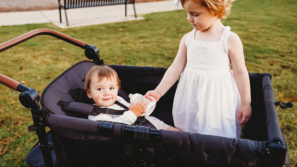 WonderFold W4 Luxe Quad Stroller Wagon