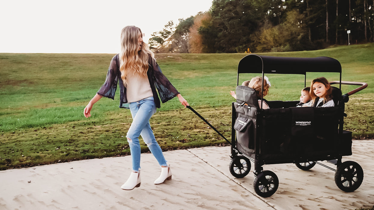 WonderFold W4 Luxe Quad Stroller Wagon