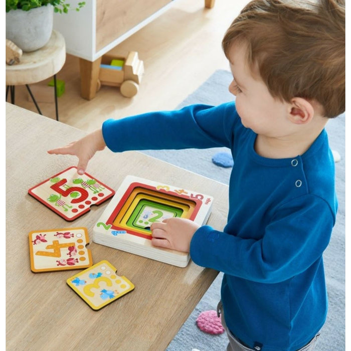 HABA Wooden Layering Puzzle Counting Friends