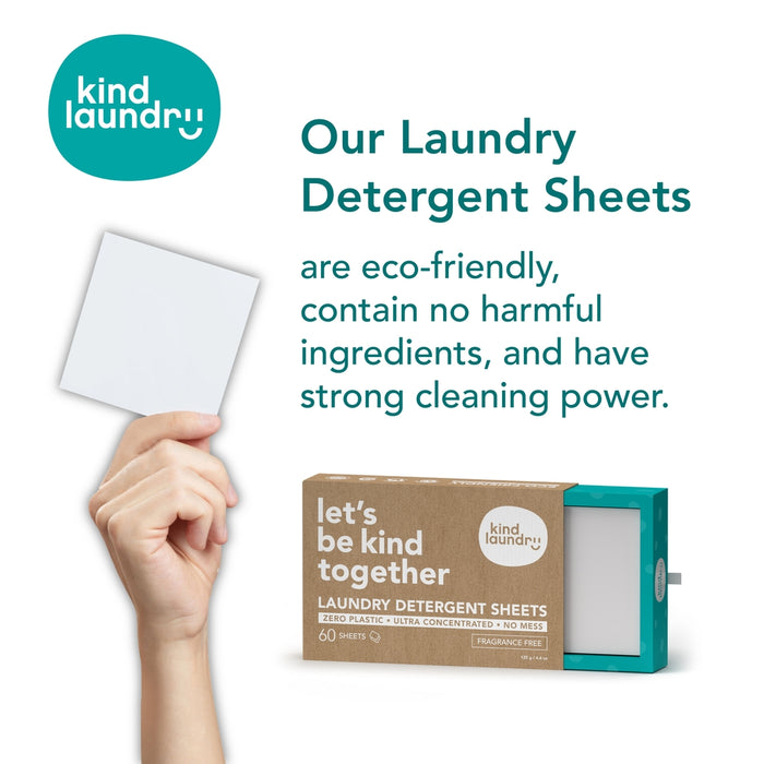 Kind Laundry Zero Waste Laundry Detergent Sheets (Fragrance-Free)