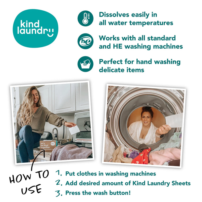 Kind Laundry Zero Waste Laundry Detergent Sheets (Fragrance-Free)