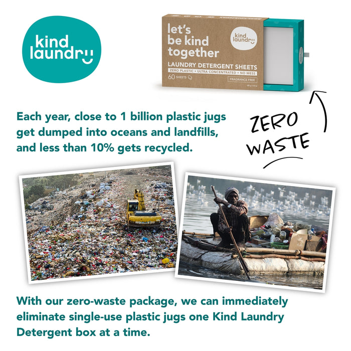 Kind Laundry Zero Waste Laundry Detergent Sheets (Fragrance-Free)