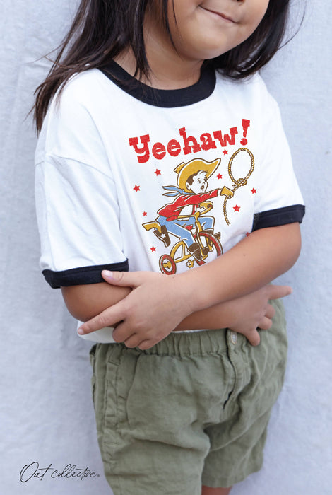 YEEHAW!  Toddler Ringer Graphic Top