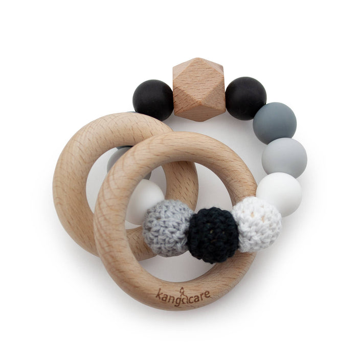 Kanga Care Silicone & Wood Crocheted Teething Ring