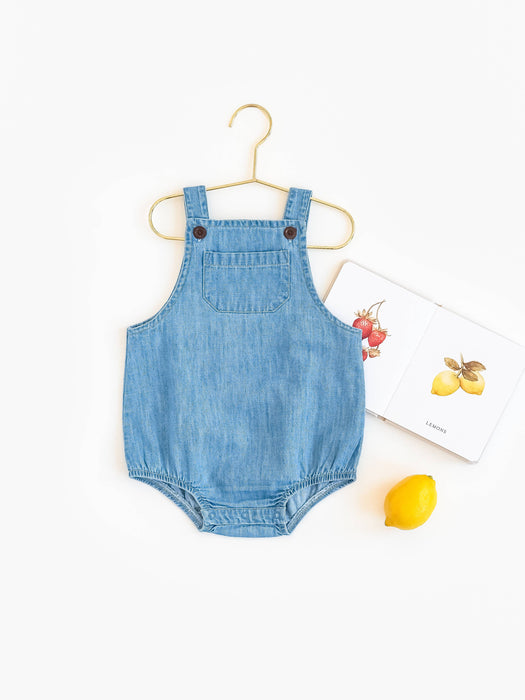 Colored Organics Baby & Kids Noe Chambray Bubble Overall