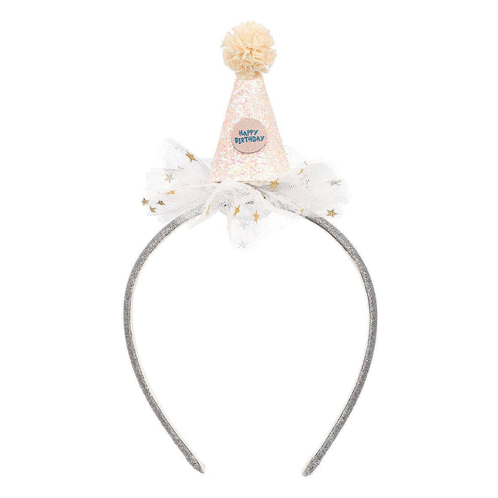 Souza Birthday Crown - Silver/White glitter