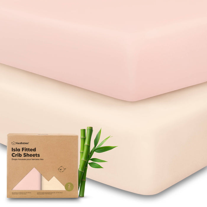 KeaBabies 2-Pack Isla Fitted Crib Sheet