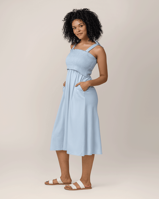 Kindred Bravely Sienna Smocked Maternity & Nursing Dress