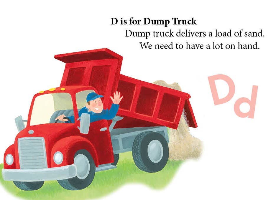 D is for Dump Truck Board Book