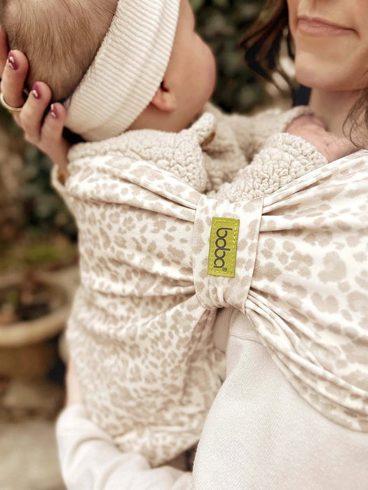 Boba Bliss Baby Wrap Carrier in Sand Leopard