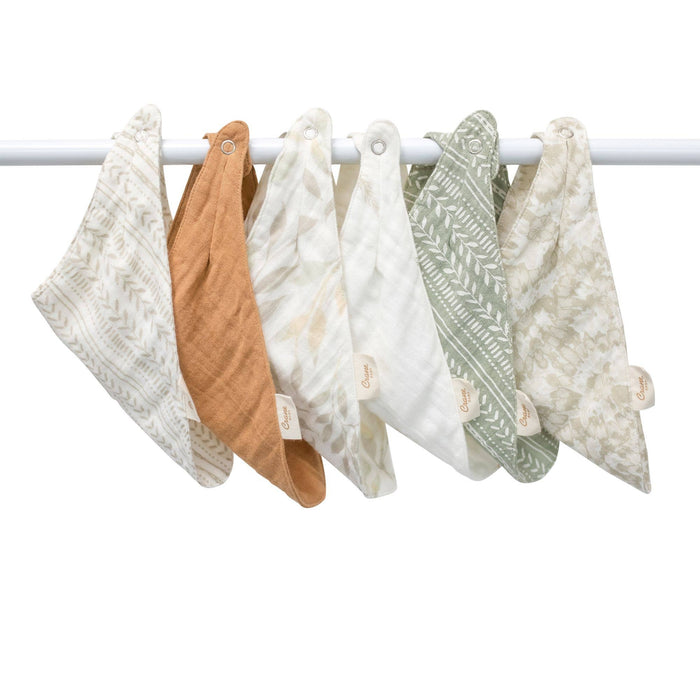Willow Leaf Muslin Cotton Bandana Baby Bib (3 Pack)