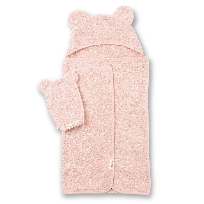 Bella Tunno | Hooded Towel + Wash Mitt Set Blush