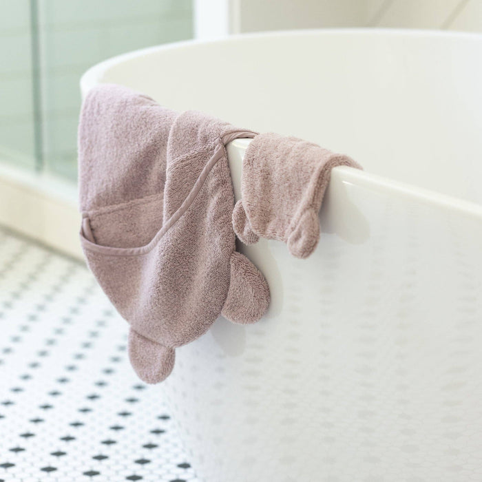 Bella Tunno | Hooded Towel + Wash Mitt Set Orchid