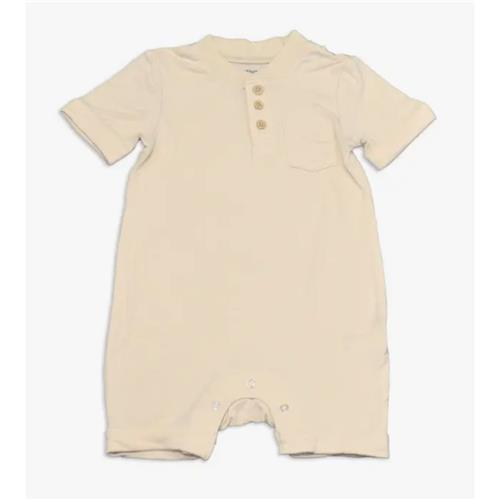 Silkberry Baby Bamboo Short Sleeve Romper with Buttons