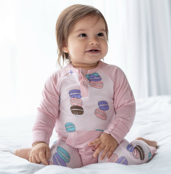 Silkberry Baby Bamboo Long Sleeve Romper w/Kangaroo Pocket