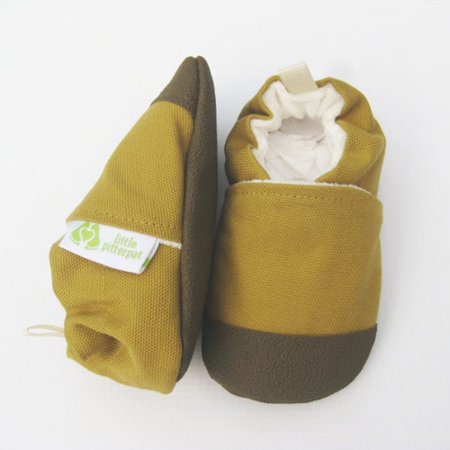 Little Pitterpat Honey Canvas Non-Slip Soft Sole Shoes