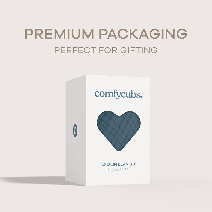 Muslin Blanket for Adults, 6-Layer Bedding by Comfy Cubs