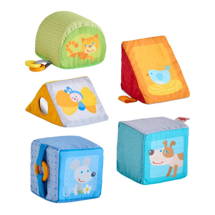 HABA Animal Discovery Cubes - Soft Sensory Stacking Blocks