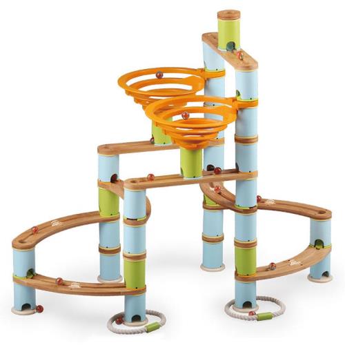 Fat Brain Toy Co. Bamboo Builder Marble Run