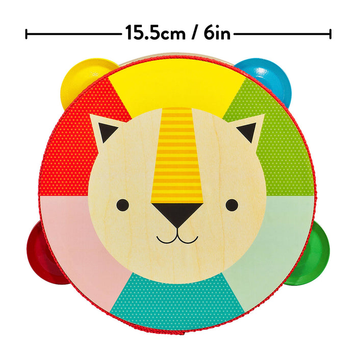 Kaleidoscope Wooden Lion Tambourine