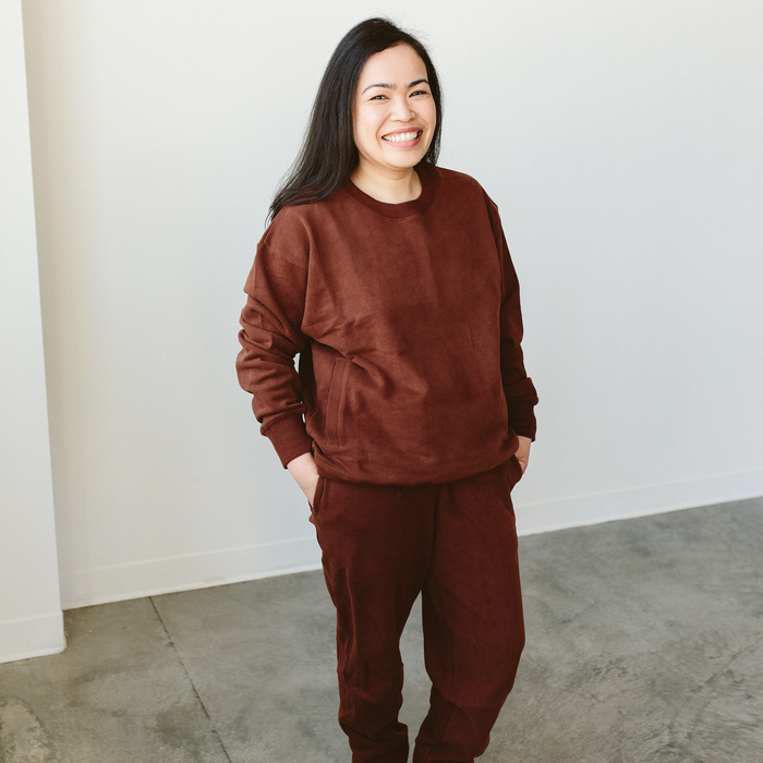 Adult Terry Sweatsuit Top - Redwood