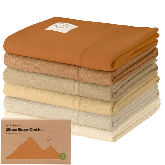 KeaBabies 6-Pack Shea Burp Cloths