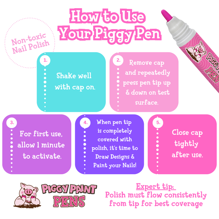 Piggy Pen - Non-Toxic Kids Nail Polish Pen