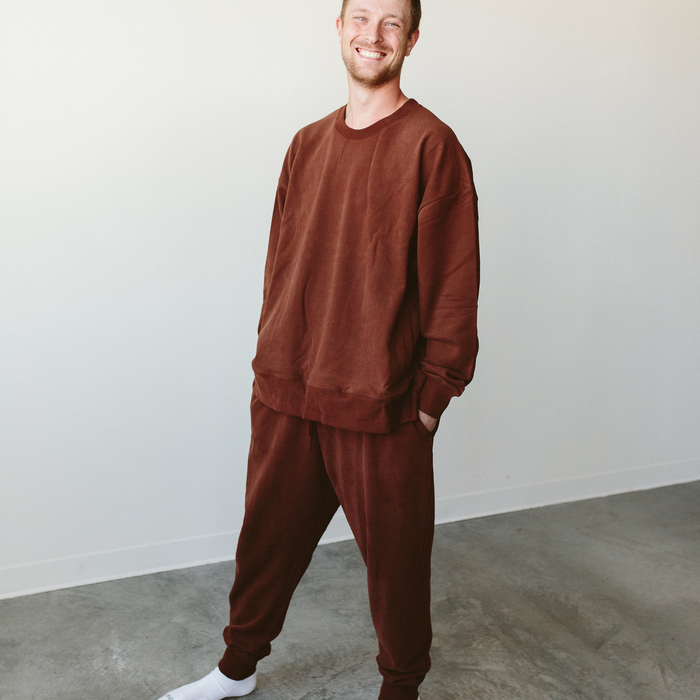 Adult Terry Sweatsuit Pant - Redwood