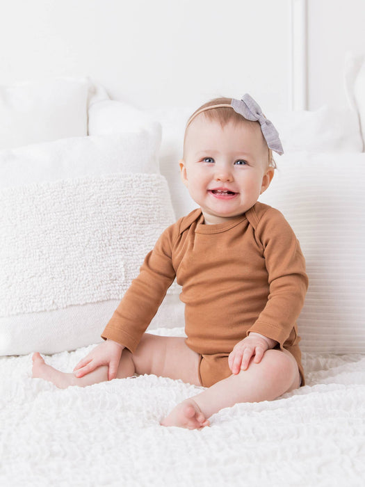 Organic Baby Long Sleeve Classic Bodysuit - Ginger