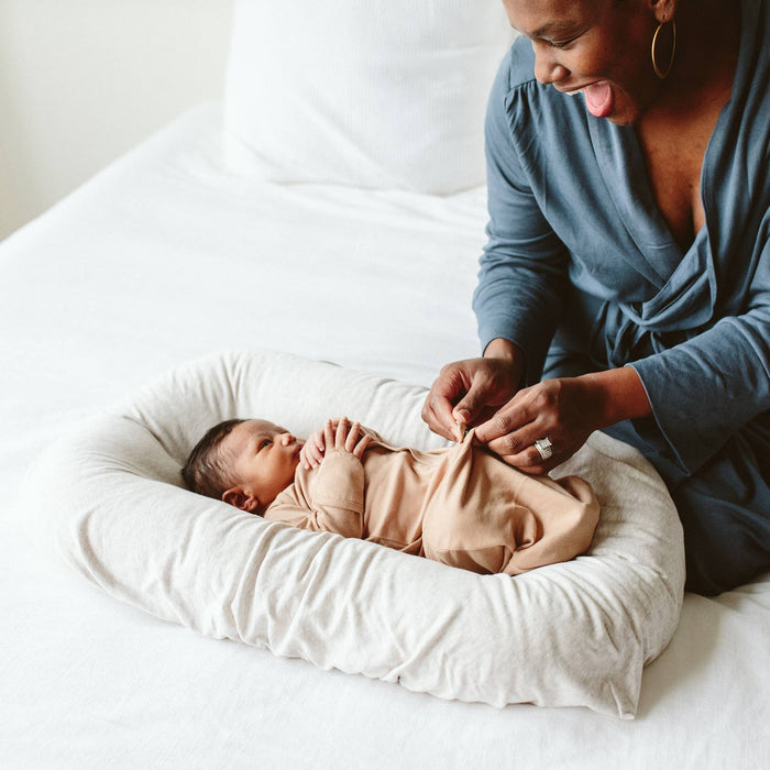 24 Hour Convertible Sleeper Baby Gown - Sandstone