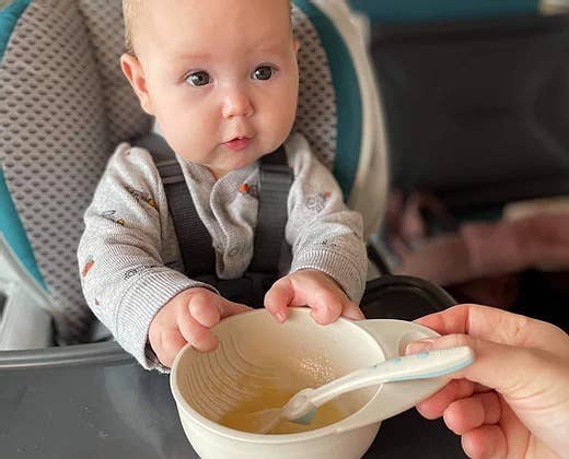Baby Food Masher Bowl Beige