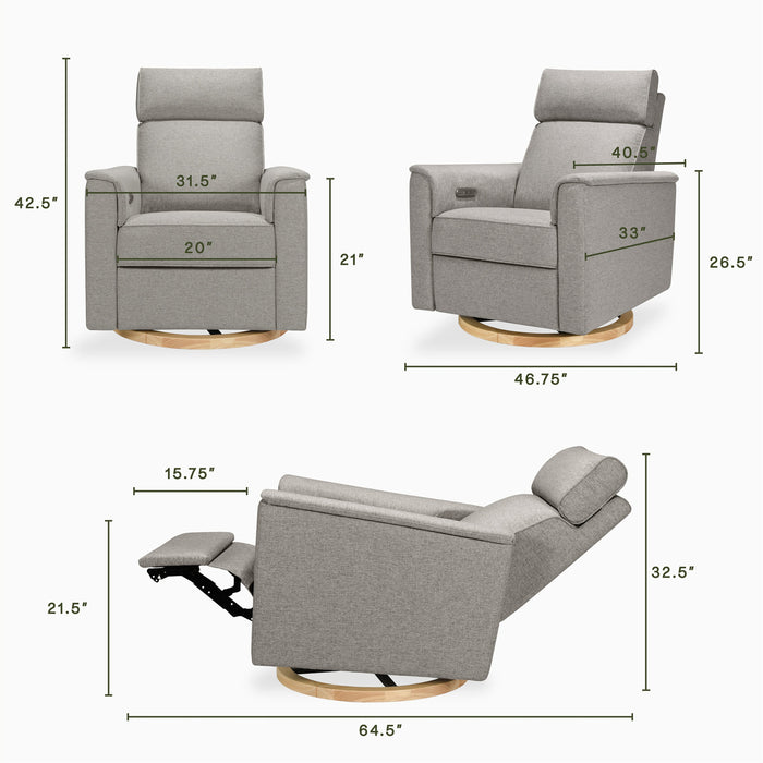 Namesake Willa Plus Power Glider Recliner + Power Headrest