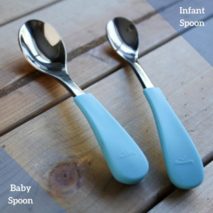 Avanchy Stainless Steel Infant Spoons 2 Pack. (Younger Babies)