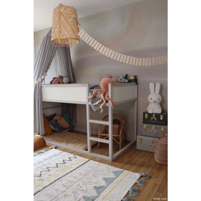 Lorena Canals Azteca Washable Rug (Natural & Vintage Blue)