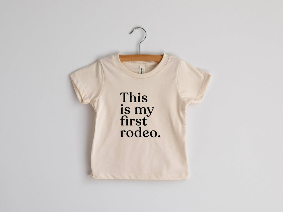 Gladfolk This Is My First Rodeo Organic Baby Tee - Cream