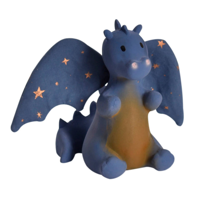 Tikiri Toys Baby Midnight Dragon Natural Rubber Rattle w/Crinkle Wings