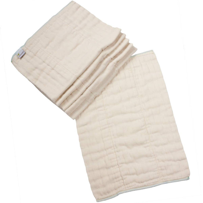 OsoCozy Organic Cotton Prefold Cloth Diapers - 6 packs