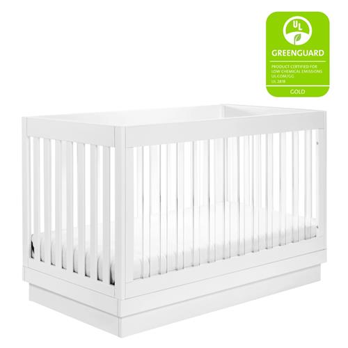 Babyletto Harlow Acrylic 3-in-1 Convertible Crib with Toddler Bed Conversion Kit