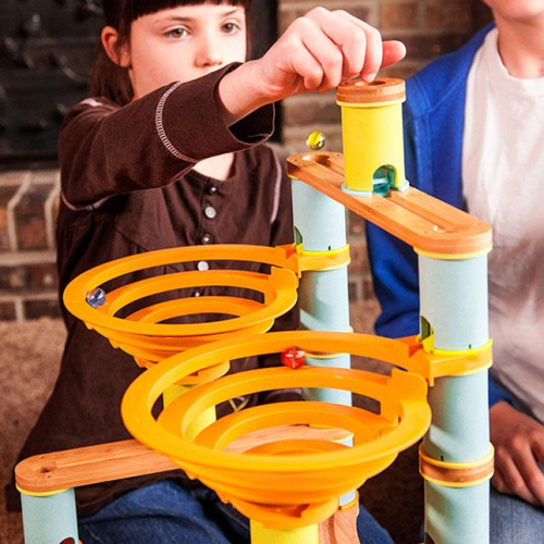 Fat Brain Toy Co. Bamboo Builder Marble Run