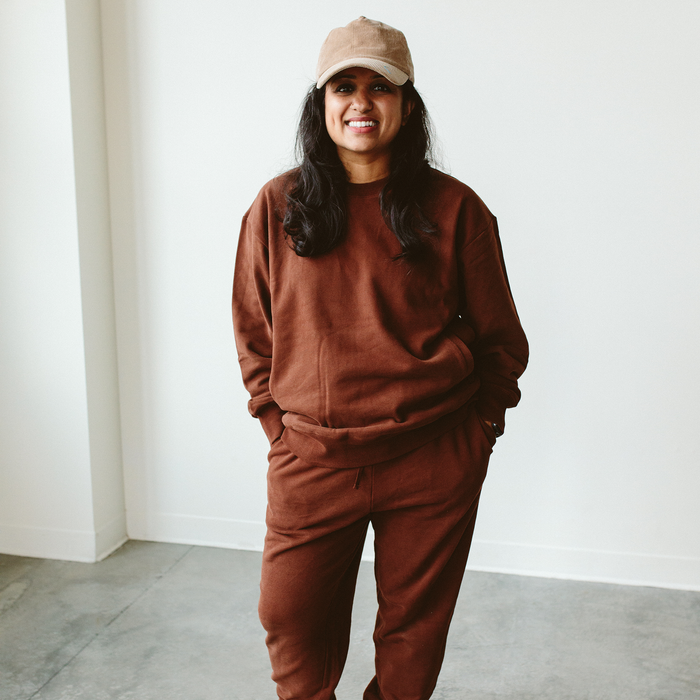 Adult Terry Sweatsuit Top - Redwood