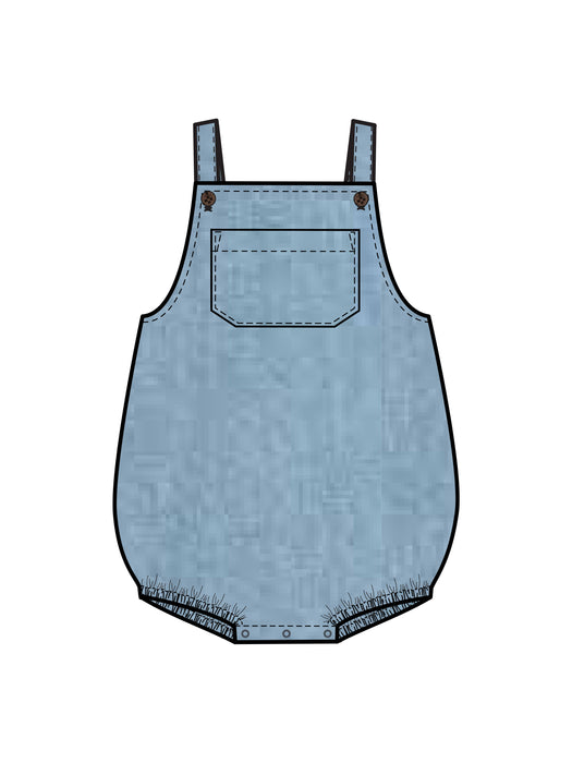 Colored Organics Baby & Kids Noe Chambray Bubble Overall