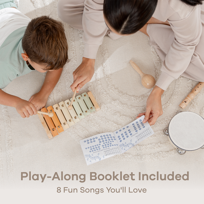 Kids Musical Instruments Set, Montessori Toys by Comfy Cubs
