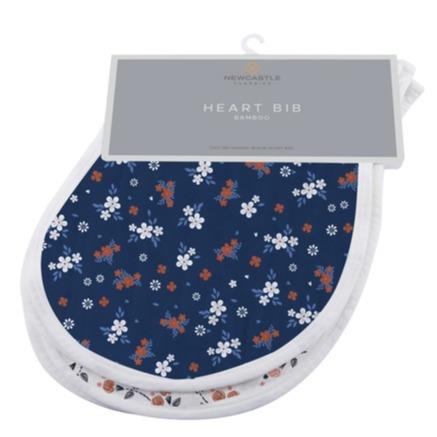 Newcastle Classics Heart Bibs / Burp Cloth 2pk